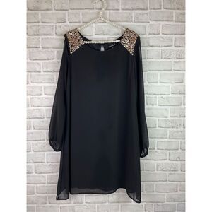 Sequin Hearts Semi Formal Dress Gold Sequins Size XL